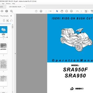 ISEKI Ride-on Bush Cutter SRA950F SRA950 Operation Manual - PDF DOWNLOAD