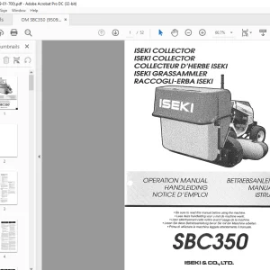 Iseki Collector SBC350 Operator's Manual - PDF DOWNLOAD