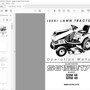 Iseki Lawn Tractor S6153-173 Mowers SSM48 SRM48 Operation Manual - PDF DOWNLOAD