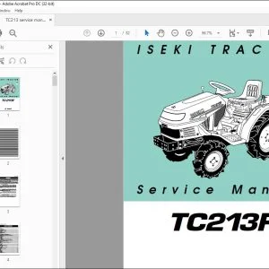 Iseki Tractor TC213F Service Manual - PDF DOWNLOAD