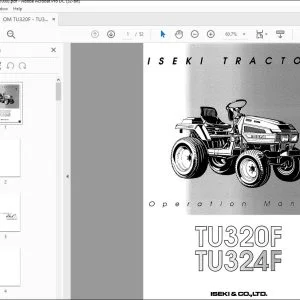 Iseki Tractor TU320F TU324F Operation Manual - PDF DOWNLOAD