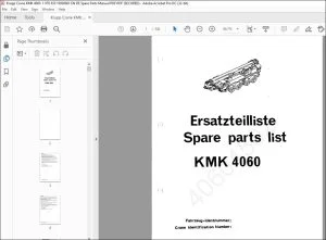 Krupp Crane KMK 2025 Spare Parts Manual EN_DE 2 084 428 - PDF DOWNLOAD