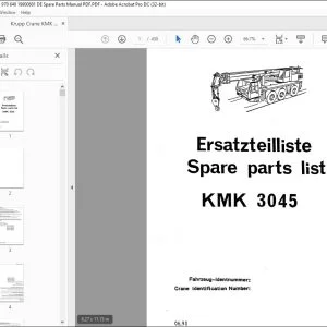 Krupp Crane KMK 3045 Spare Parts Manual - PDF DOWNLOAD