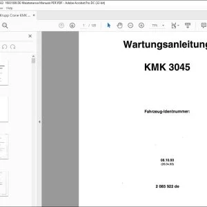 Krupp Crane KMK 3045 Wartungsanleitung 2085922 - PDF DOWNLOAD