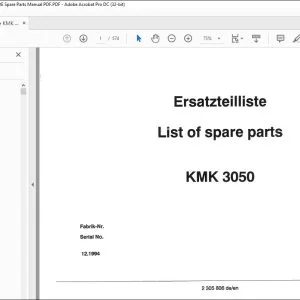 Krupp Crane KMK 3050 Spare Parts Manual 2 305 806 EN_DE - PDF DOWNLOAD