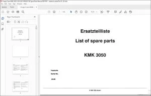 Krupp Crane KMK 3050 Spare Parts Manual 3 003 030 EN_DE - PDF DOWNLOAD