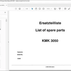 Krupp Crane KMK 3050 Spare Parts Manual 3 003 030 EN_DE - PDF DOWNLOAD