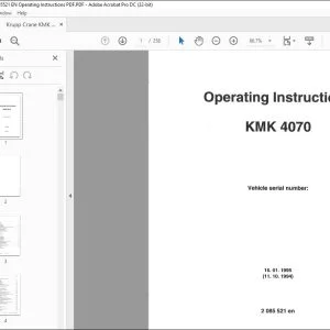 Krupp Crane KMK 4070 Operating Instructions Manual 2085521 - PDF DOWNLOAD