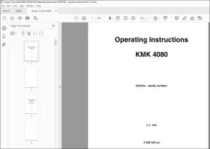 Krupp Crane KMK 4080 Operating Instructions Manual 2085545 - PDF DOWNLOAD