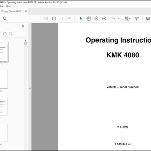 Krupp Crane KMK 4080 Operating Instructions Manual 2085545 - PDF DOWNLOAD
