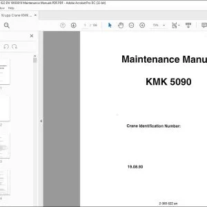 Krupp Crane KMK 5090 Maintenance Manual 2085622 - PDF DOWNLOAD