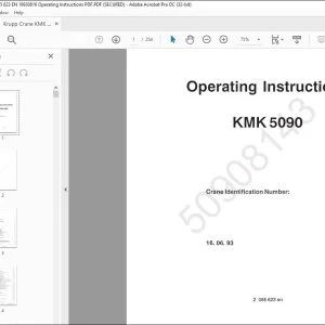 Krupp Crane KMK 5090 Operating Instructions Manual 2 085 623 - PDF DOWNLOAD