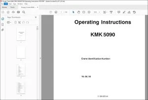 Krupp Crane KMK 5090 Operating Instructions Manual 2085623 - PDF DOWNLOAD