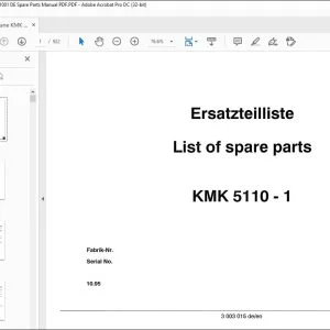 Krupp Crane KMK 5110-1 Spare Parts Manual 3 003 015 EN_DE - PDF DOWNLOAD