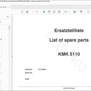 Krupp Crane KMK 5110 Spare Parts Manual 2 287 674 EN_DE - PDF DOWNLOAD