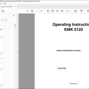 Krupp Crane KMK 5120 Operating Instructions Manual 2085608 - PDF DOWNLOAD