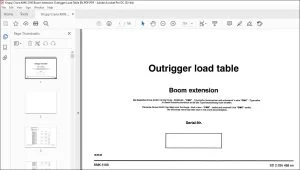 Krupp Crane KMK 5160 Boom extension Outrigger Load Table Manual - PDF DOWNLOAD