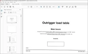 Krupp Crane KMK 5160 Main boom Outrigger Load Table Manual - PDF DOWNLOAD