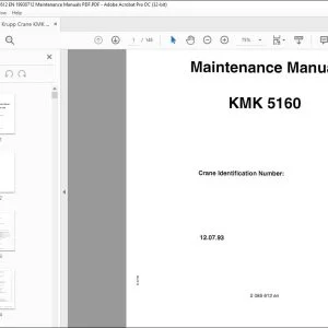 Krupp Crane KMK 5160 Maintenance Manual 2085612 - PDF DOWNLOAD