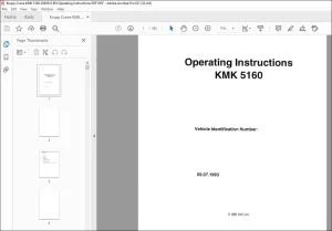 Krupp Crane KMK 5160 Operating Instructions Manual 2085610 - PDF DOWNLOAD