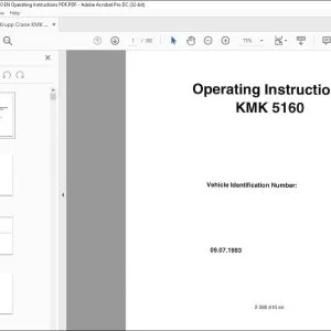 Krupp Crane KMK 5160 Operating Instructions Manual 2085610 - PDF DOWNLOAD