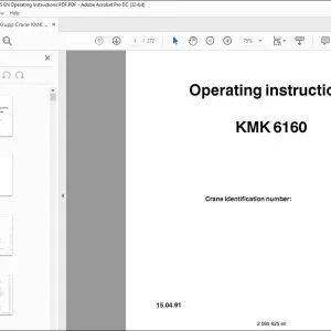 Krupp Crane KMK 6160 Operating Instructions Manual 2085625 - PDF DOWNLOAD