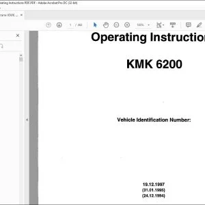 Krupp Crane KMK 6200 Operating Instructions Manual 2085524 - PDF DOWNLOAD
