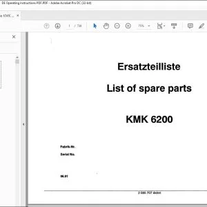 Krupp Crane KMK 6200 Operating Instructions Manual 2085707 - PDF DOWNLOAD