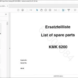 Krupp Crane KMK 6200 Spare Parts Catalog Manual 2287676 DE_EN - PDF DOWNLOAD