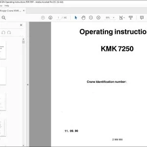 Krupp Crane KMK 7250 Operating Instructions Manual 2085930 - PDF DOWNLOAD