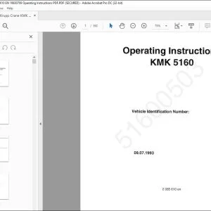 Krupp Crane КМК 5175 Operating Instructions Manual 2085610 - PDF DOWNLOAD
