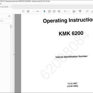 Krupp Crane КМК 6280 Operating Instructions Manual 2085940 - PDF DOWNLOAD