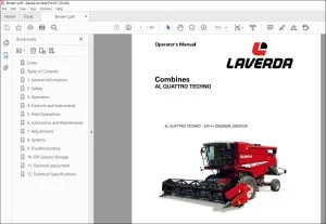 Laverda EU Harvesting AL QUATTRO TECHNO Combines Operator's Manual SN ZN205529_03000126 - PDF DOWNLOAD