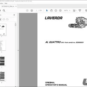 Laverda EU Harvesting AL quattro EVO Operator's Manual SN 553000031 - PDF DOWNLOAD