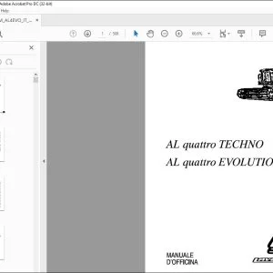 Laverda EU Harvesting AL quattro TECHNO AL quattro EVOLUTION MANUALE D'OFFICINA - PDF DOWNLOAD (Italian)