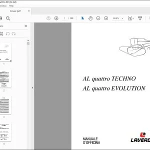 Laverda EU Harvesting AL quattro TECHNO AL quattro EVOLUTION MANUALE D'OFFICINA 3273213L - PDF  DOWNLOAD