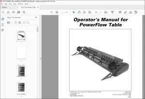 Laverda EU Harvesting Cutting Table PowerFlow Operator's Manual - PDF DOWNLOAD
