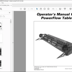 Laverda EU Harvesting Cutting Table PowerFlow Operator's Manual - PDF DOWNLOAD