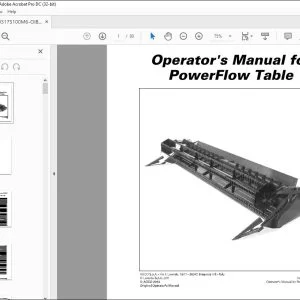 Laverda EU Harvesting Cutting Table PowerFlow Operator's Manual D3175100M6 - PDF DOWNLOAD