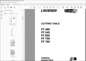 Laverda EU Harvesting FF480 FF540 FF600 FF700 FF760 Cutting Table Operator's Manual - PDF DOWNLOAD