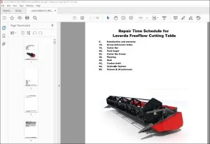 Laverda EU Harvesting FreeFlow Cutting Table Repair Time Schedule Manual LA327392010 - PDF DOWNLOAD