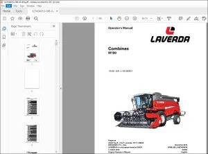 Laverda EU Harvesting M180 Combines Operator's Manual LA327434010 - PDF DOWNLOAD