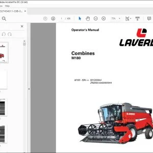 Laverda EU Harvesting M180 Combines Operator's Manual LA327434011 - PDF DOWNLOAD