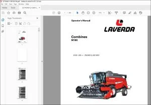 Laverda EU Harvesting M180 Combines Operator's Manual LA327434012 - PDF DOWNLOAD