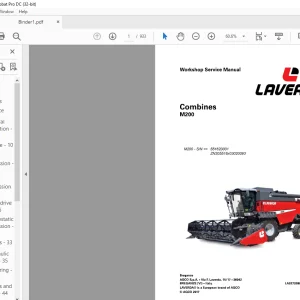 Laverda EU Harvesting M200 Combine Workshop Service Manual LA327326012L - PDF DOWNLOAD