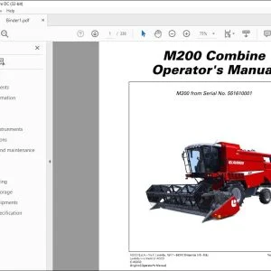 Laverda EU Harvesting M200 Combines Operator's Manual 327312013 - PDF DOWNLOAD