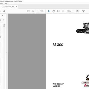 Laverda EU Harvesting M200 Combines Workshop Service Manual L3273260 - PDF DOWNLOAD