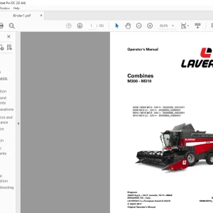 Laverda EU Harvesting M300 M300 MCS M300 MCS LC M310 M310 MCS M310 MCS LC Combine Operator's Manual 327305017 - PDF DOWNLOAD