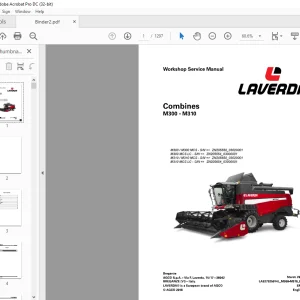 Laverda EU Harvesting M300 M300 MCS M300 MCS LC M310 M310 MCS M310 MCS LC Combine Workshop Service Manual LA327325014L - PDF DOWNLOAD