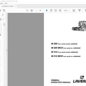 Laverda EU Harvesting M300 M300 MCS M310 M310 MCS Combine Operator's Manual - PDF DOWNLOAD